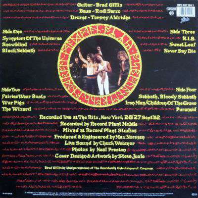 ozzy osbourne speak of the devil songs