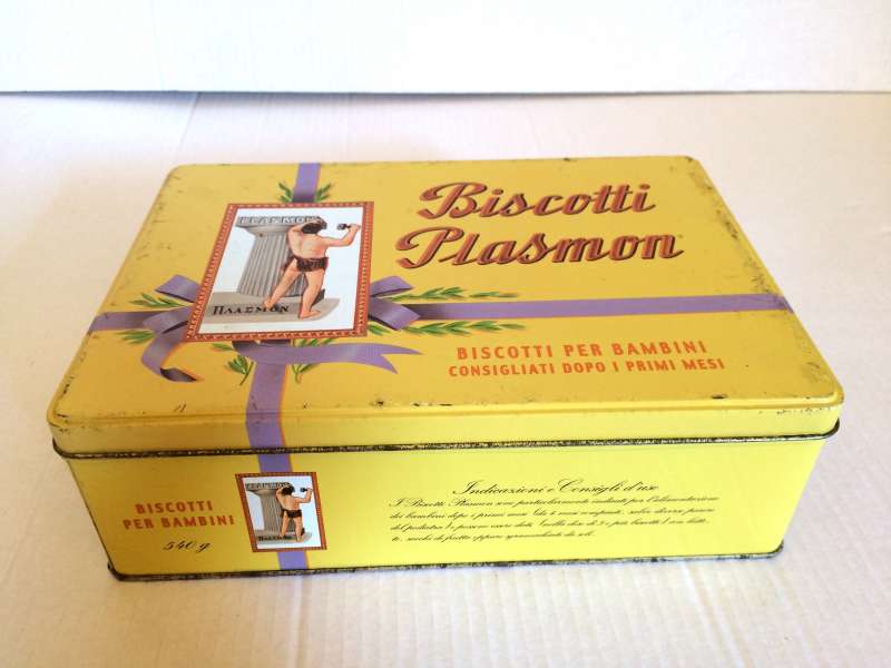 scatola di latta PLASMON vintage 2004