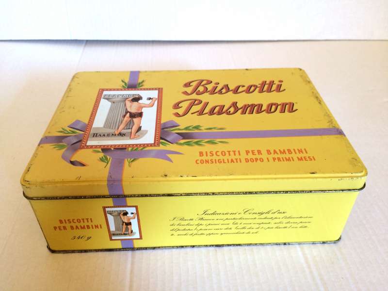 Scatola in latta biscotti Plasmon